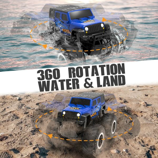 SUV Toys RC Car Truck Toys Remote Control Cars Body Waterproofing Suitable for All Terrain 4WD Off-Road Car Gifts Presents for Boys/Girls Ages 6+