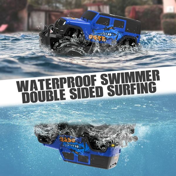 SUV Toys RC Car Truck Toys Remote Control Cars Body Waterproofing Suitable for All Terrain 4WD Off-Road Car Gifts Presents for Boys/Girls Ages 6+