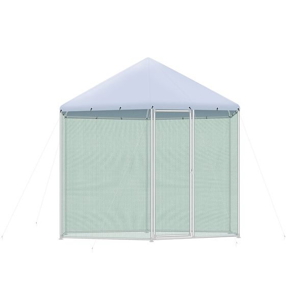 Chicken Coop Rabbit Hutch Duck Walk In Cage Hen Puppy Enclosure House Large Pen Shade Cover Backyard 2.8 X 2.48M