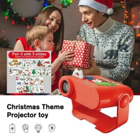 Christmas Projection Lamps Children Projector Torch Lamp Bedtime Story Book Early Education Toy Baby Gifts Christmas Projector