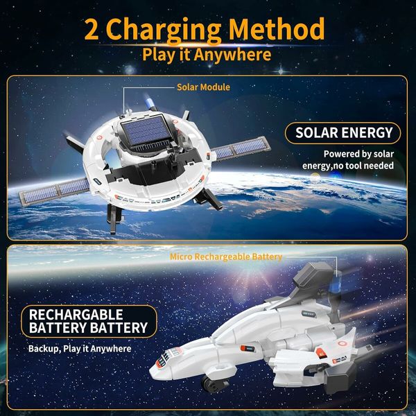 STEM Projects for Kids Ages 8-12, Science Kits, Solar Robot Space Toys Gifts for 8-14 Year Old Teen Boys Girls White