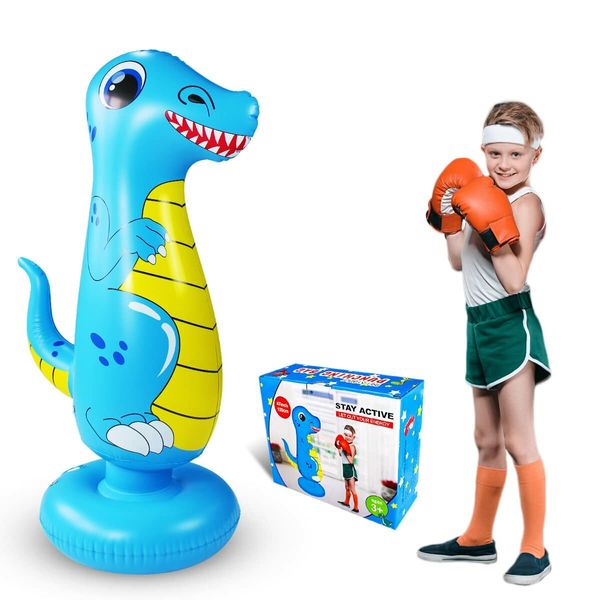 125cm PVC inflatable Punch Bag dinosaur boxing bag Boxing Bag for Immediate Bounce Practicing Karate,Taekwondo Boxing Bag Boy Girl