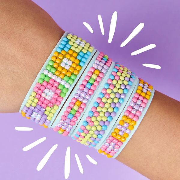 8pcs DIY Craft Kits Blingle Bands DIY Gem Friendship Bracelet, 8 Band Deluxe Studio - Arts & Craft Activity for Ages 7+