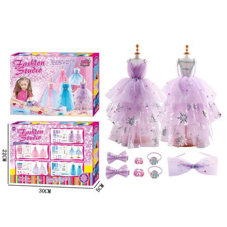 Fashion Design Kit,Fashion Creation Kit for Girls,DIY Craft Kits,Handmade Set with Fabric,Mannequin Birthday Gift Idea for Girls 8+ Years