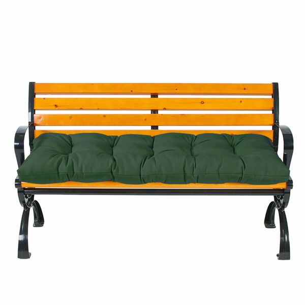 Garden Bench Patio SEAT PADS Chair Cushion Swing 3 Seater OUTDOOR 150x50x10CMBlue/Green