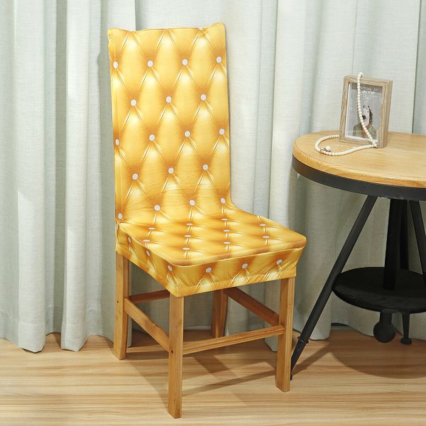 Velvet Stretch Chair Covers Chair Protector Slipcover Dining Room Wedding Banquet Party for Home Office DecorationChampagne