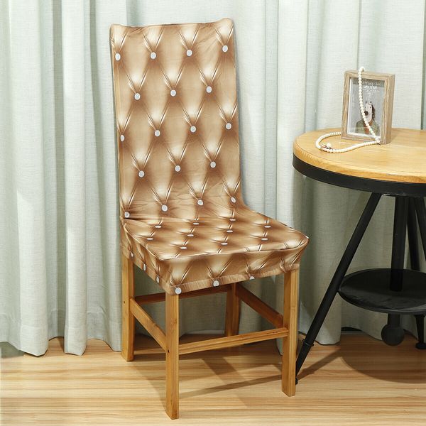 Velvet Stretch Chair Covers Chair Protector Slipcover Dining Room Wedding Banquet Party for Home Office DecorationChampagne