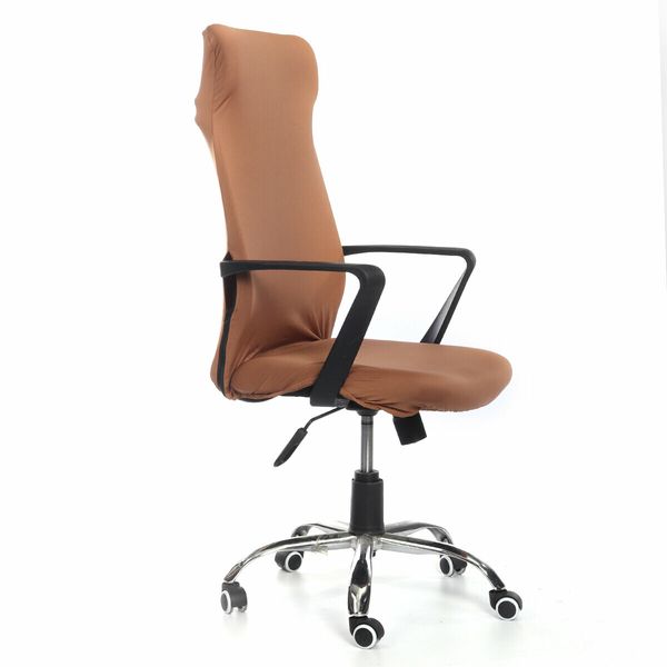 Office Chair Cover Removable Stretch Chair Protector Rotating Armchair Elastic Seat Slipcover Chair Decoration S Black