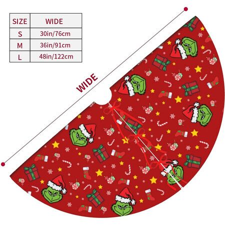 Christmas Tree Skirt ,Christmas Tree Decorations ,Christmas Ornament for Home Decor for Xmas Party Supplies Gift(L,122 CM)