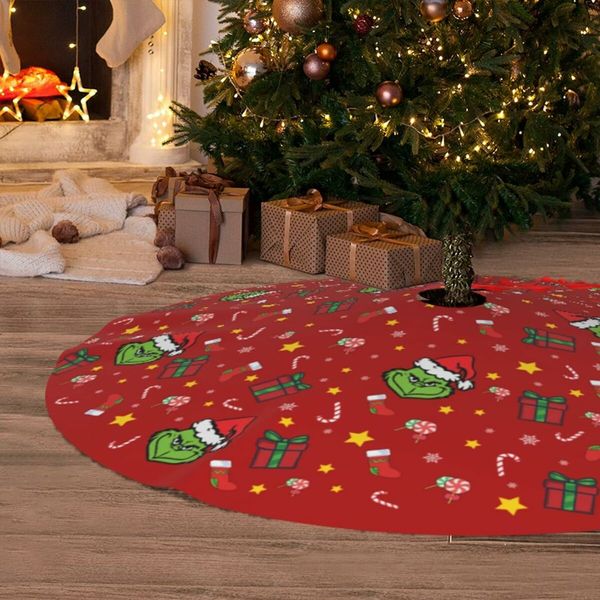 Christmas Tree Skirt ,Christmas Tree Decorations ,Christmas Ornament for Home Decor for Xmas Party Supplies Gift(L,122 CM)