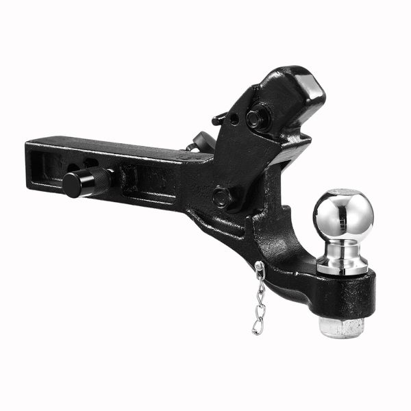 8 Ton Ball Combo Pintle Tow Hook Receiver Arm Hitch Vehicle Towing Caravan Truck Car Accessory Heavy Duty