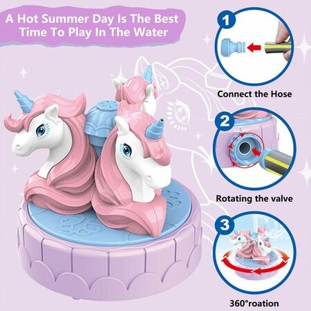 Sprinkler Toddlers,Fun Unicorn Toys for Girls Gifts,Summer Water Toys for Kids Play Outside,Kids Toys  Boys Girls Yarn Activities