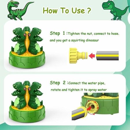 Sprinkler Dinosaur Toys for Girls Gifts,Summer Water Toys for Kids Play Outside,Kids Toys  Boys Girls Yarn Activities