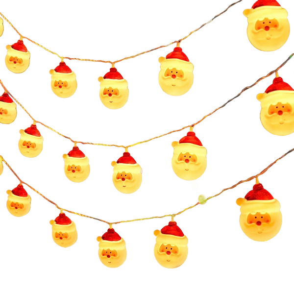 3m Santa Claus PVC String Lights Christmas Santa Claus Decorations String Lights 20LED Lightsfor Party Xmas Tree Decor Kid's Room