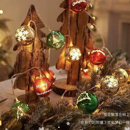 3m LED Silver Wire Fairy String Lights Christmas Tree  Decorations Ornaments Indoor Christmas Ball  Outdoor String Lights Christmas Wedding Party Home