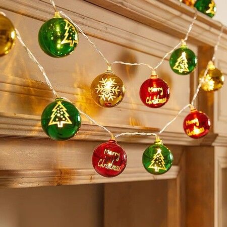 3m LED Silver Wire Fairy String Lights Christmas Tree  Decorations Ornaments Indoor Christmas Ball  Outdoor String Lights Christmas Wedding Party Home