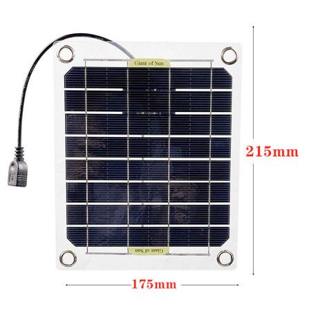 Solar Power 20W Monocrystalline Silicon Portable Solar Oxygenator with USB for Outdoor Aquariums and Fish Tanks Pond