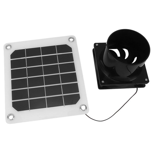 Solar Exhaust Fan Kit, High Efficiency Solar Fan 20W Strong Wind Power with Protective Net for Pet Dog Chicken Coop