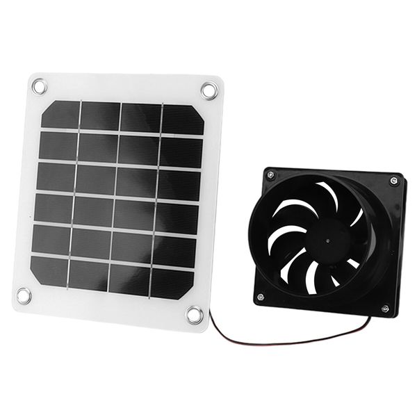 Solar Exhaust Fan Kit, High Efficiency Solar Fan 20W Strong Wind Power with Protective Net for Pet Dog Chicken Coop