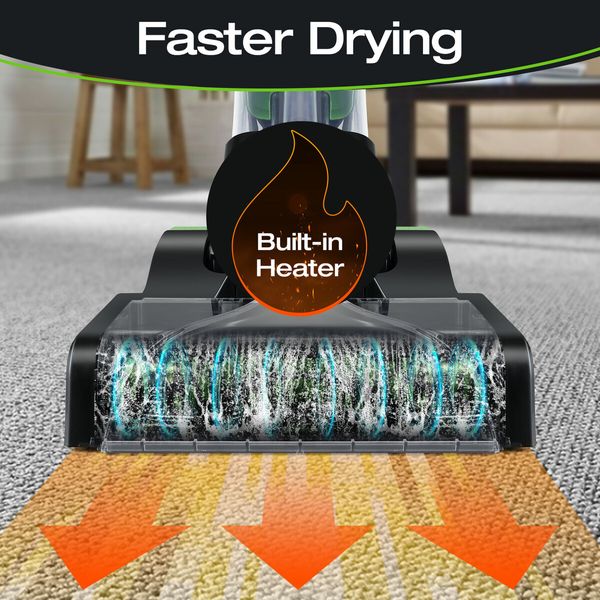 Carpet Cleaner Rug Professional Portable Deep Vacuum Cleaning Machine Faster Drying with Heater Water Dust Tanks