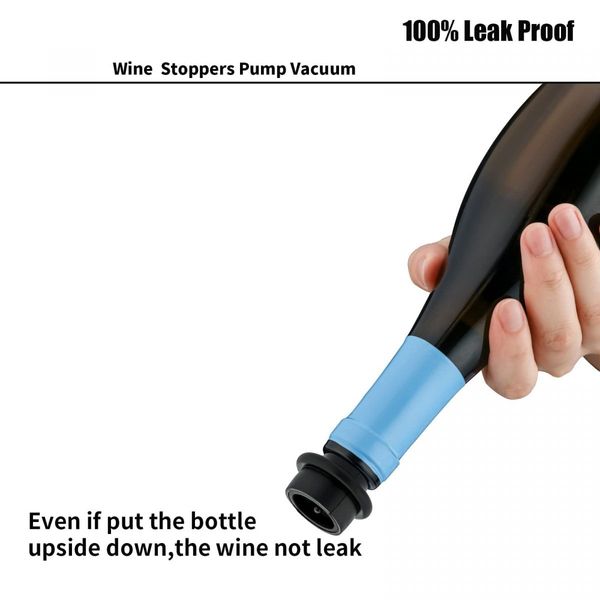 Wine Saver Pump with 4 Vacuum Stoppers,Wine Stopper,Wine Preserver,Reusable Bottle Sealer Keeps Wine Fresh,Ideal Wine Accessories Gift (Wine Pump + 4 stoppers)