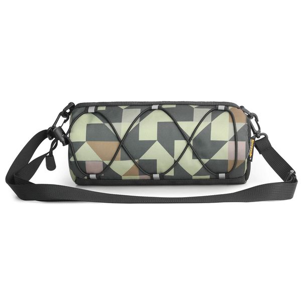 Bike Handlebar Bag Bicycle Front Bag Frame Storage Roll Bag Mountain Road Bikes Commuter Shoulder Bag (Camouflage Green)