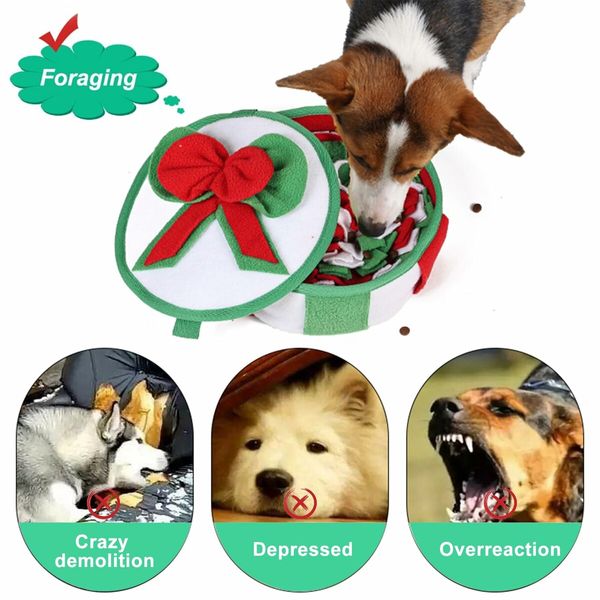 Dog Christmas Gift Dog Sniffing Pad Interactive Dog Puzzle Slow Feeding Mat Hidden Food Play Game Puzzle Toy