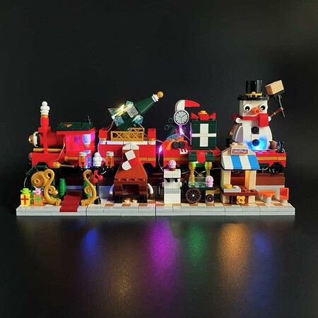 Christmas Train Building Kit Compatible with Lego for Adutls, Christmas Ornaments Building Toys for Boys and Girls Ages 8-14, 838 Pieces