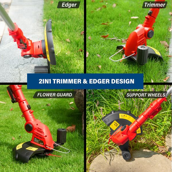 20V Cordless Power Tool Kit Chainsaw Hedge Trimmer Leaf Blower Grass Trimmer