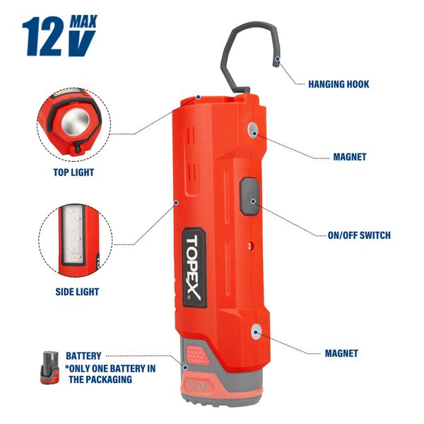 12V Cordless Circular Saw Lithium-Ion LED Torch w/ Battery & Charger