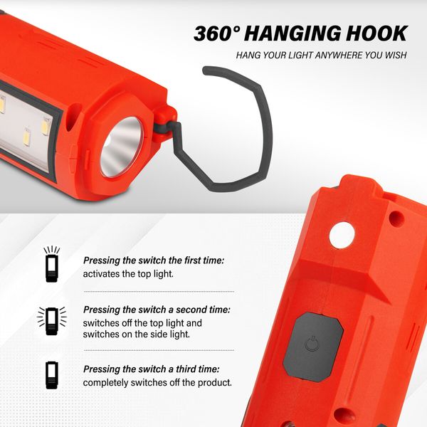 12V Cordless LED Worklight Lithium-Ion LED Torch Skin Only without Battery