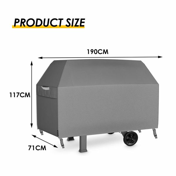 BBQ Cover 4 Burner Waterproof Outdoor UV Gas Charcoal Barbecue Grill Protector (190 x 71 x117cm)