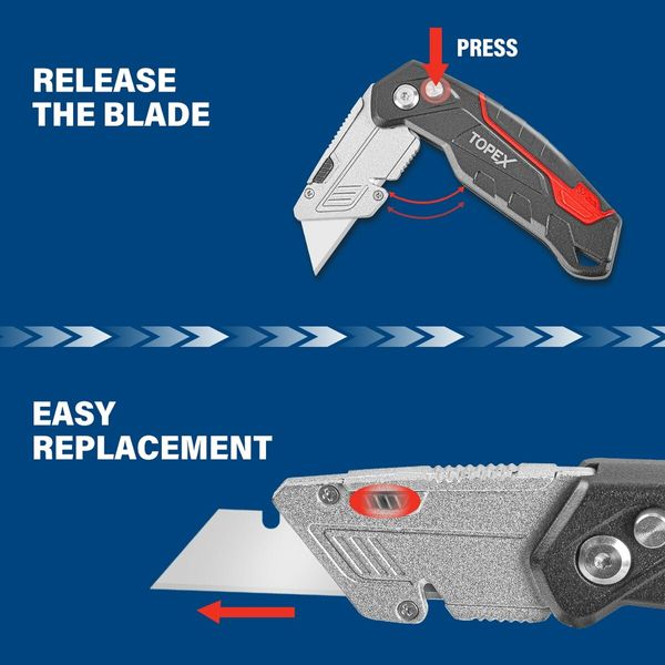 Deluxe Folding Utility Knife 2 Piece Lock Back Auto Load Total 58 Blades