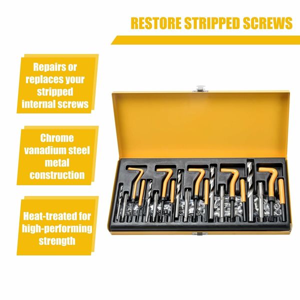 MasterSpec 138PCS HSS Thread Repair Kit Metric