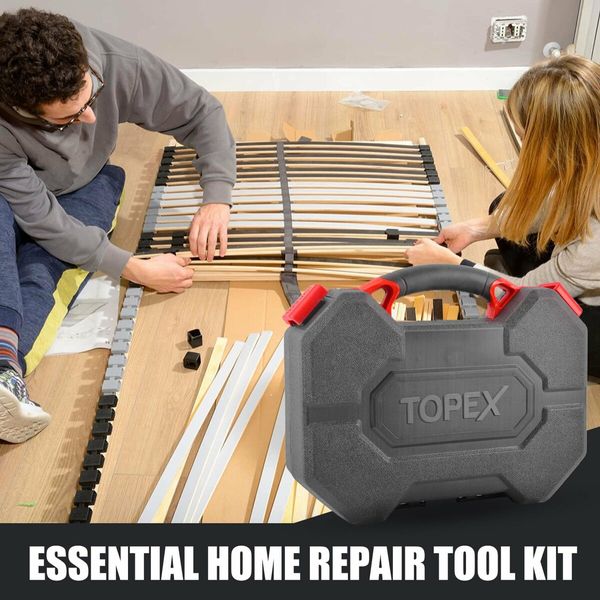 52-Piece Hand Tool Kit Portable Home/Auto Repair Set w/ Ratchet Wrench, Pliers ,Screwdriver Kits and Storage Case