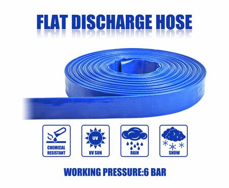 25mm 1" X 25m Submersible water Pump PVC Layflat Hose Kit