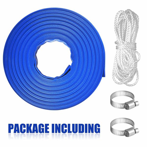 25mm 1" X 50m Submersible water Pump PVC Layflat Hose Kit