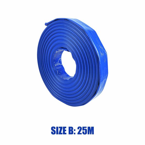 25mm 1" X 50m Submersible water Pump PVC Layflat Hose Kit