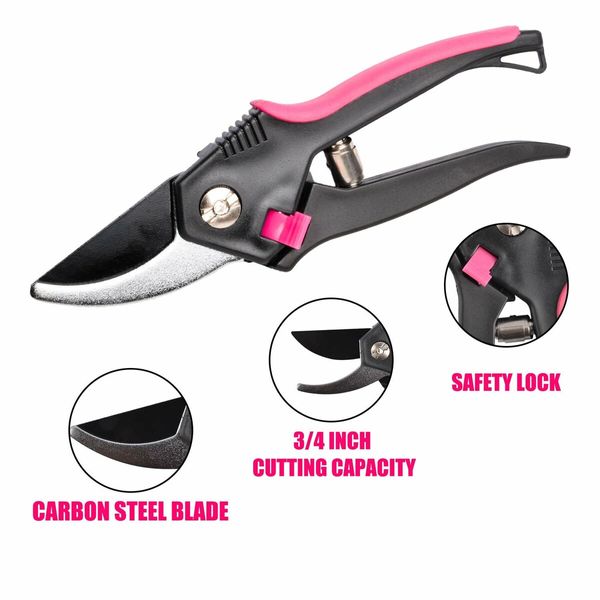 Monika Pink Tool Combo Portable Household Tool Set & Piece Gardening Tool Kit