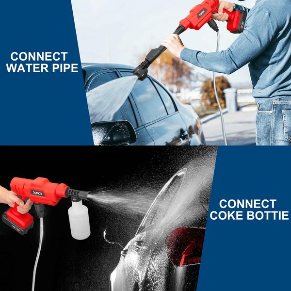 20V Cordless Pressure Washer, 6-in-1 Nozzle, for Washing Car/Wall/Floor [Skin Only Without Battery]