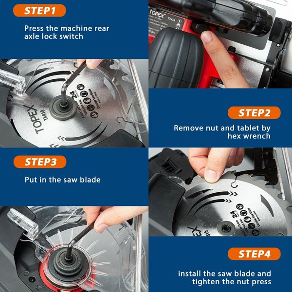 20V Circular Saw, with 1.5Ah Battery & Charger, 4,300RPM, 0°- 45° Bevel Cutting