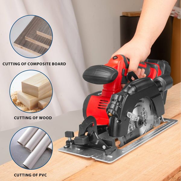 20V Circular Saw, with 1.5Ah Battery & Charger, 4,300RPM, 0°- 45° Bevel Cutting