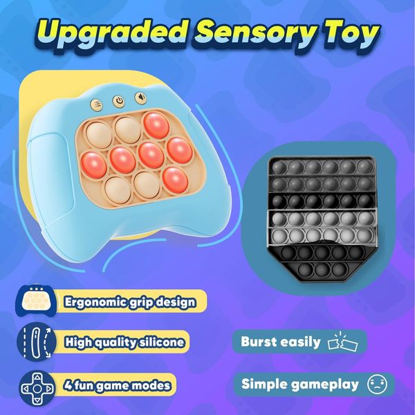 Handheld Game for Kids Age3+,Sensory Fidget Toys for Kids,Birthday Gifts for Age3+ Year Old Boys & Girls & Teens (Light Blue)