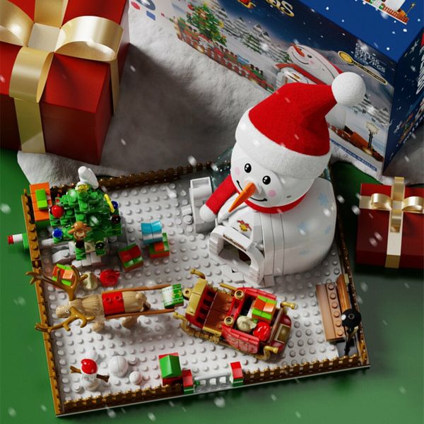 574 PCS Christmas Building Block Set Santa Claus Snowman Building Block Kit Educational Learning Science Building for 8+ Year Old Kids