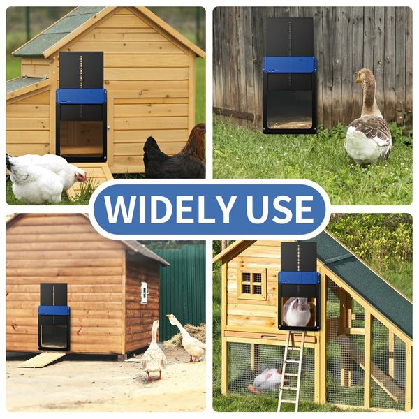 Automatic Chicken Coop Door, Efficient Automatic Chicken Door with Timer and Light Sensor, Practical Chicken Coop Accessories for Chicken and Duck