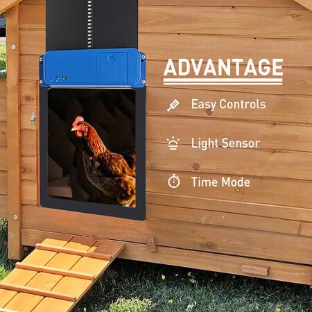 Automatic Chicken Coop Door, Efficient Automatic Chicken Door with Timer and Light Sensor, Practical Chicken Coop Accessories for Chicken and Duck