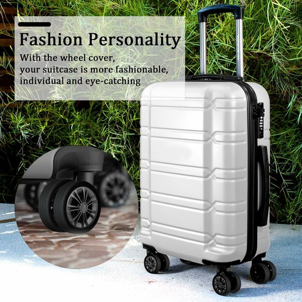 Luggage Wheels Covers,8Pcs Colorful Silicone Suitcase Wheels Covers,Anti-Noise Shock-Proof Luggage Wheel Protector,Carry on Luggage Compartment Wheel Protection Cover (Black)