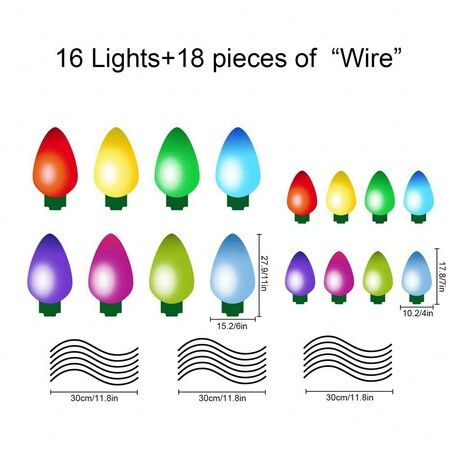 Christmas Decorations Light Bulb Wire Sticker Window Glass Living Room Bedroom Home Decoration Self Adhesive Wall Sticker