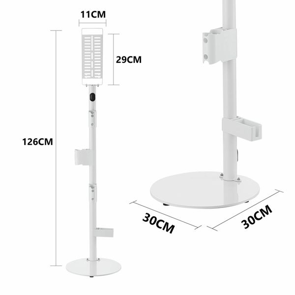 Freestanding Vacuum Cleaner Stand Cordless Storage Holder Organizer Rack Metal Organiser Accessories Bracket for Dyson Xiaomi Models White