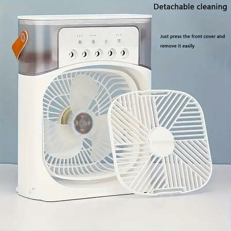 Portable Air Conditioners Fan, Ultra Quiet Personal Small Cooling Misting Fan for Makeup, Home, Office, Travel (White)